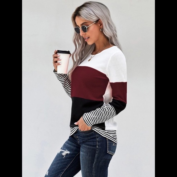 Striped Colorblock long sleeve - Picture 2 of 3